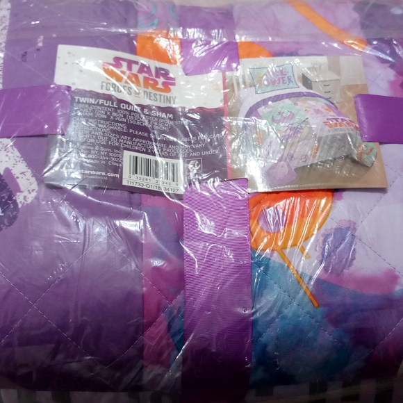 NIP Star Wars Forces of Destiny Twin/Full Quilt and Sham - Picture 3 of 6